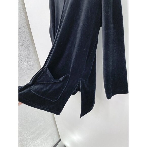 Liz & Me Women’s Vintage Velour Black Button Up Cardigan With Pockets Size Small - Picture 5 of 9